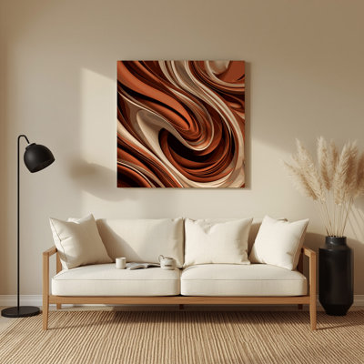 Digital Abstraction 2 Brown Metal Wall Art