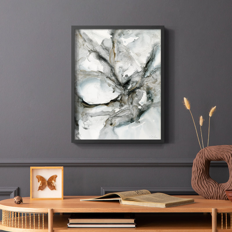 Marble Harmony, reproduction encadrée - bois massif, H 14 po x l 11 po, Noir