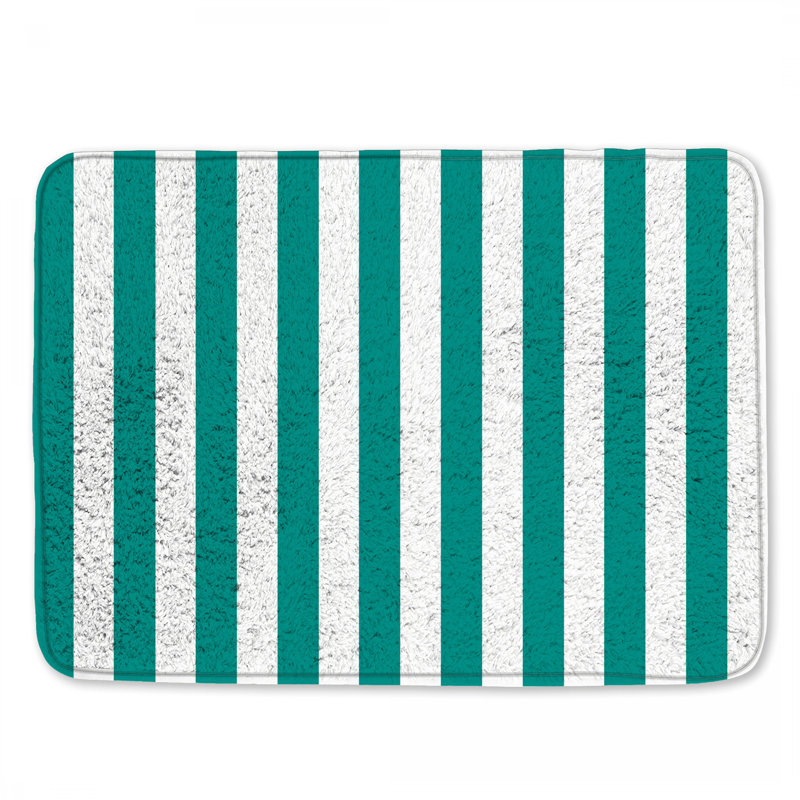 Tapis de bain à rayures verticales, L 34 po x L 21 po