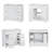36" Bathroom Vanity with Ceramic Sink, Solid Wood Frame with Soft Close Doors and Adjustable Shelves, White-2134149125