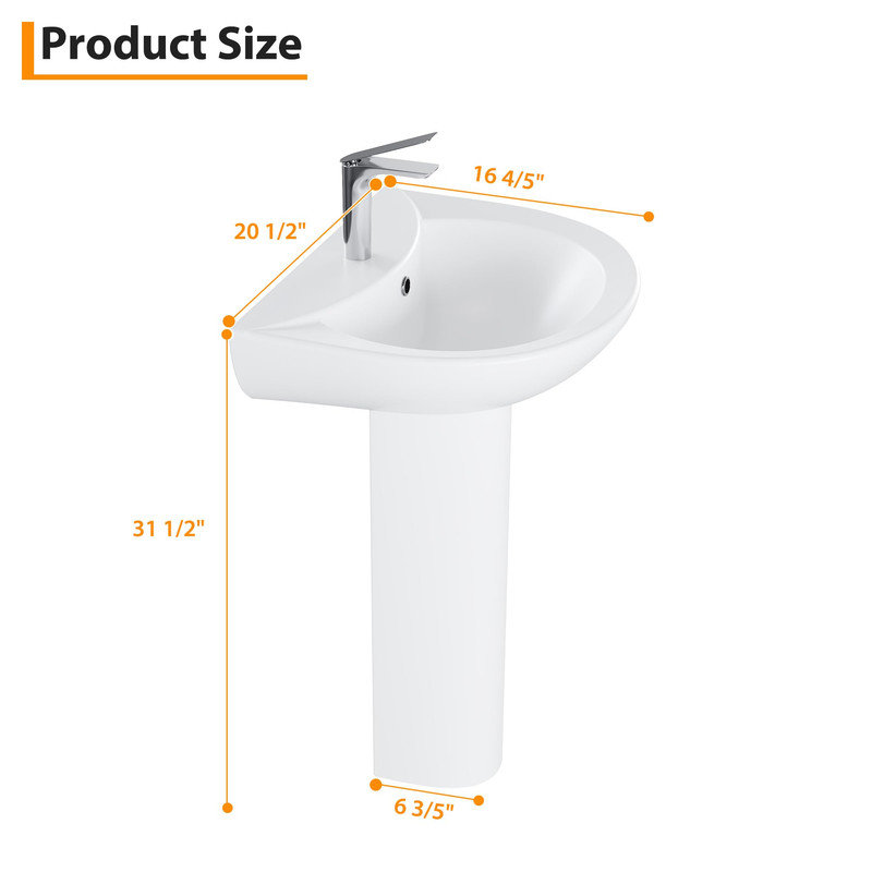 CARTMAN 17.32'' Ceramic Bathroom Sink