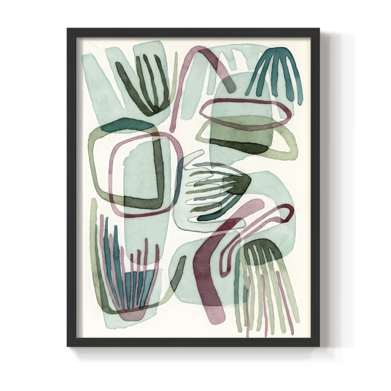 Sea Abstract II, reproduction encadrée - bois massif, Noir, noir, noir, noir, H 15 po x l 12 po