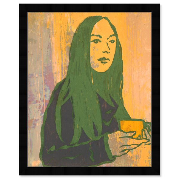 Oliver Gal The Girl with the Orange Box 15 High Canvas Wall Art