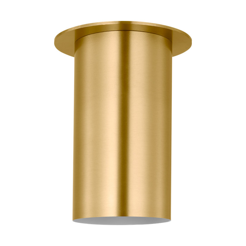 Archer Small Flush Mount, Satin Brass
