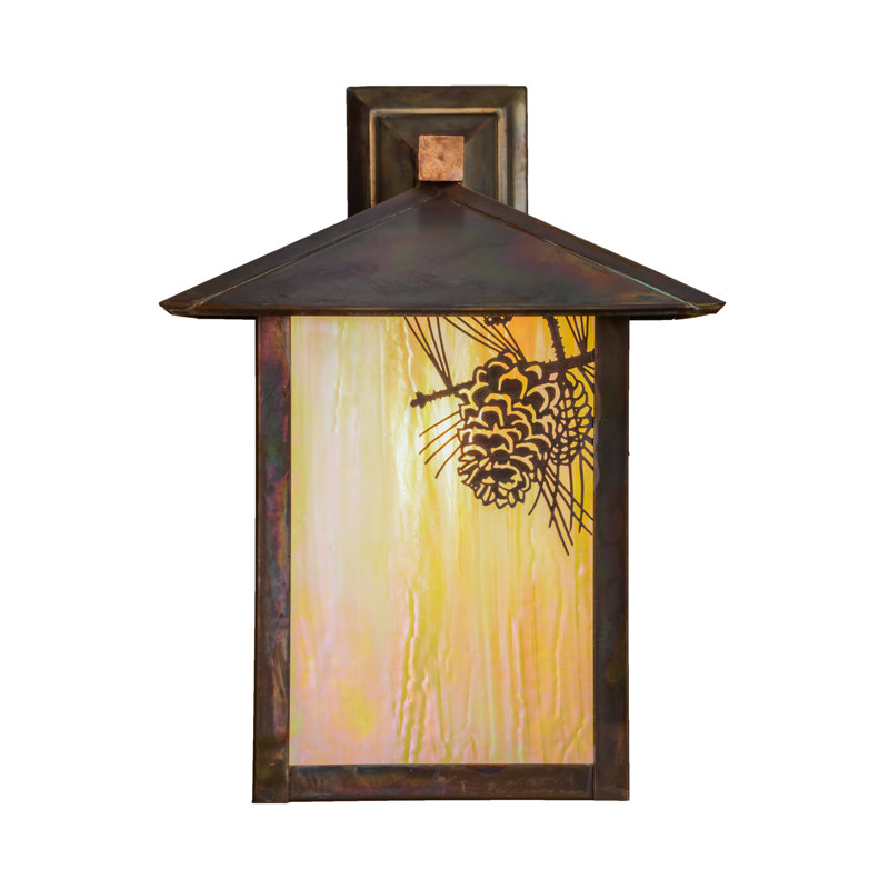 Seneca Winter Pine 1 - Light Outdoor Wall Lantern, 16" H x 12" W x 15" D