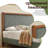 Upholstered Platform Bed with Fabric Headboard and Wood Trim, Modern Bed Frame with Wooden Slat Support, No Box Spring Needed-2029263067-2029263061