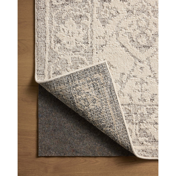 Stone Area Rug Inlay Magnolia Home by Joanna Gaines x Loloi Gigi Ivory / Stone Area Rug ...