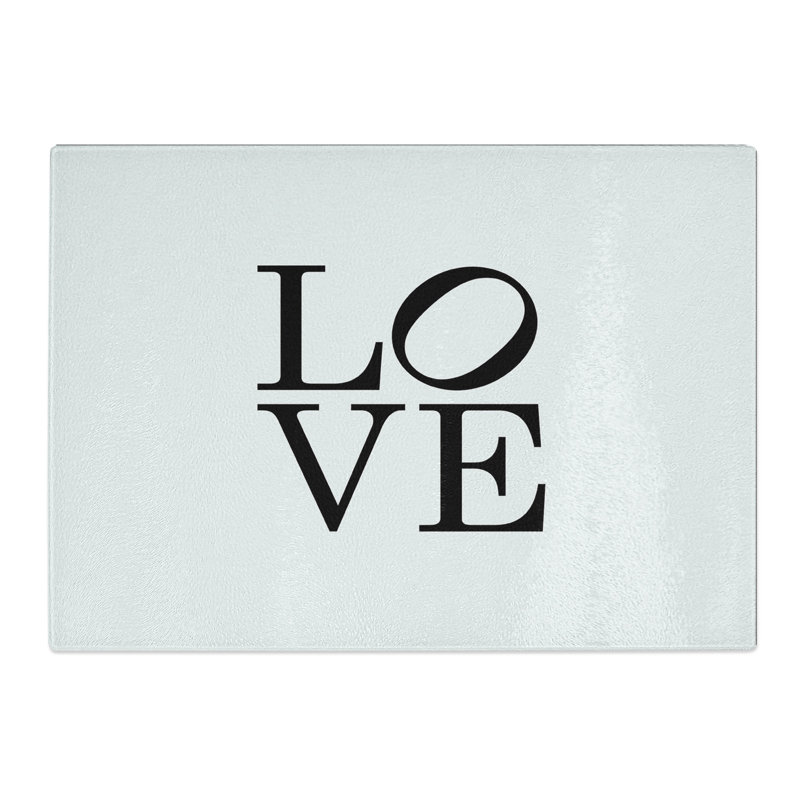 Love Lean Typography Chopping Board, 20cm W x 28.5cm L