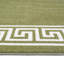 Greek-Key Green Cream Non-Slip Polypropylene Area Rug — Washable Door Mat & Hallway Runner for Living Room, Kitchen & Bedroom-1487232604