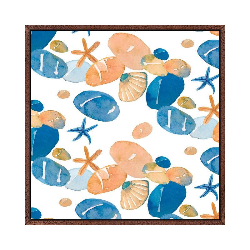 Pebble Beach 1 Piece Wall Art on Canvas, 66.04 cm H x 66.04 cm W, Classic Wood Framed