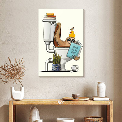 Paresseux dans la toilette