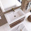 Meuble-lavabo mural simple avec plateau en résine 30 po Jaidy-1213269737