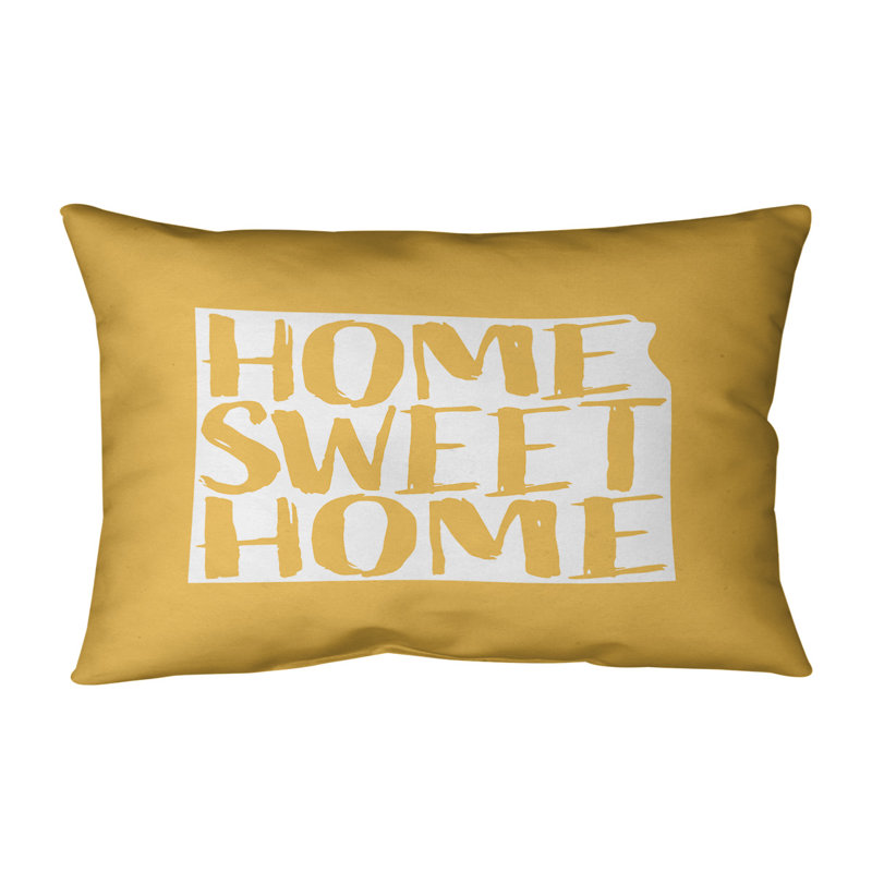 Outdoor Reversible Throw Pillow, Yellow, Kansas