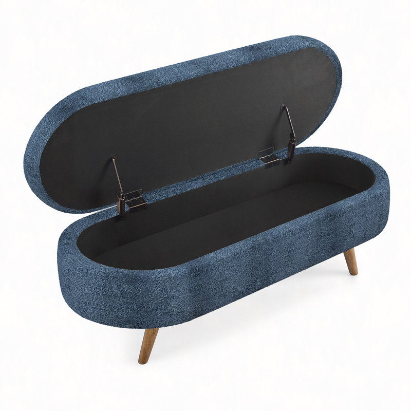 Repose-pieds avec rangement Faringdon, Bleu très foncé