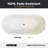 59'' Fluted Freestanding Soaking Acrylic Bathtub