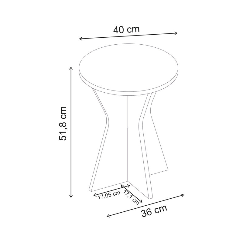 Lisa 40cm Round Side Table, Lisa 40cm Round Side Table Sandstone