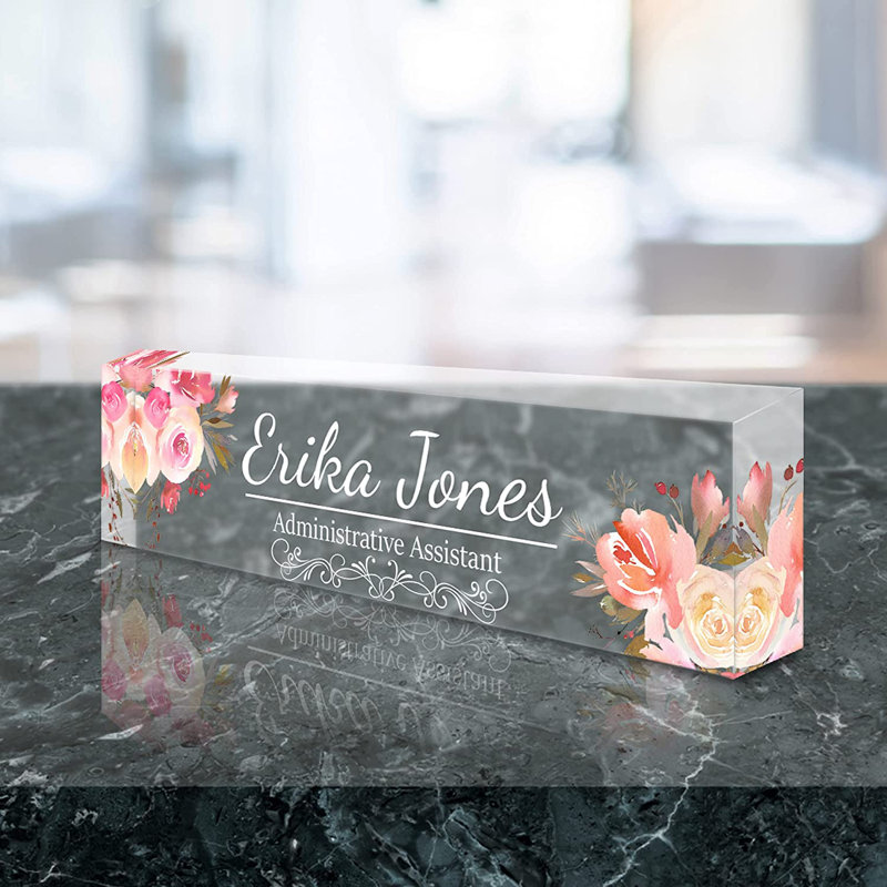 Plaque décorative personnalisée Milardo, Oui, Blanc