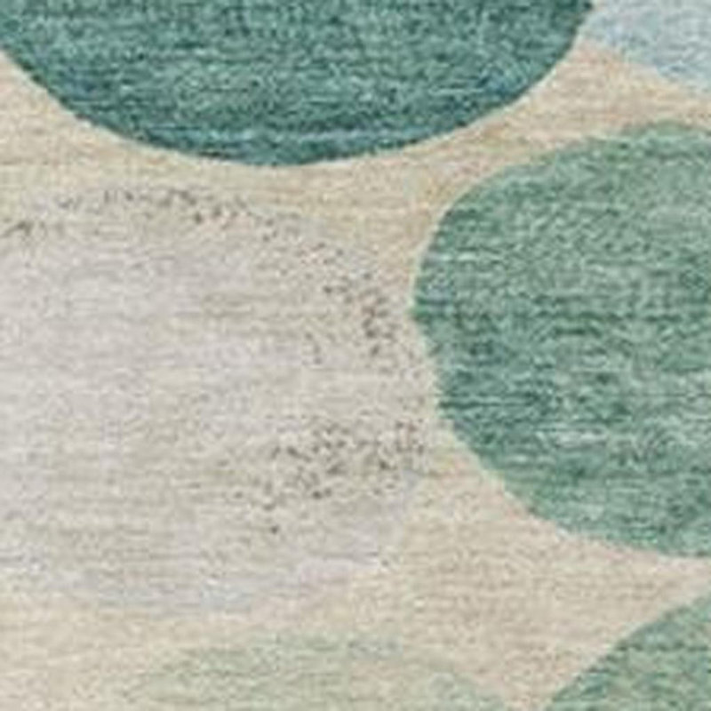 3' X 5' Teal Blue Green And Ivory Geometric Washable Indoor Outdoor Area Rug