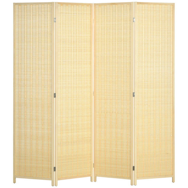 180cm W x 180cm H 4 - Panel Solid Wood Folding Room Divider