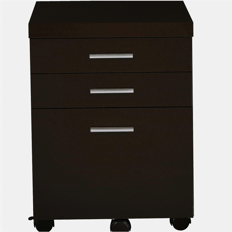 Cappuccino 3-Drawer File Cabinet