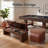 7Ft 3-in-1 Multi Game Table – Pool, Ping Pong & Dining Table with 2 Padded Storage Bench