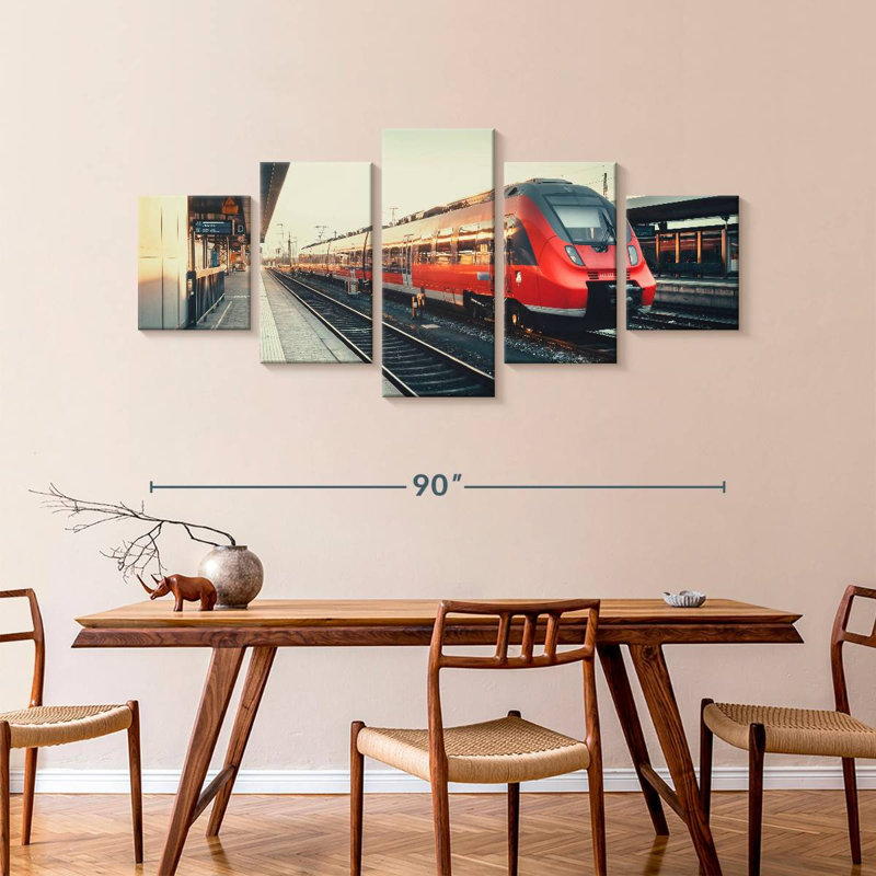 Red Train, 42" H x 92" W