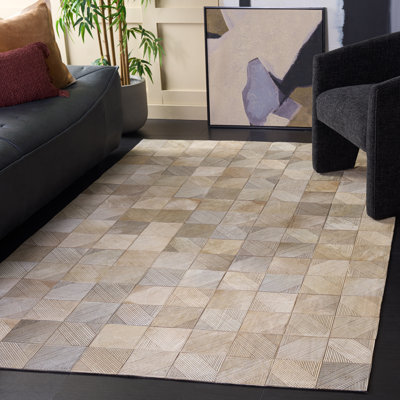 Tapis d'intérieur en cuir tissé à la main Studio