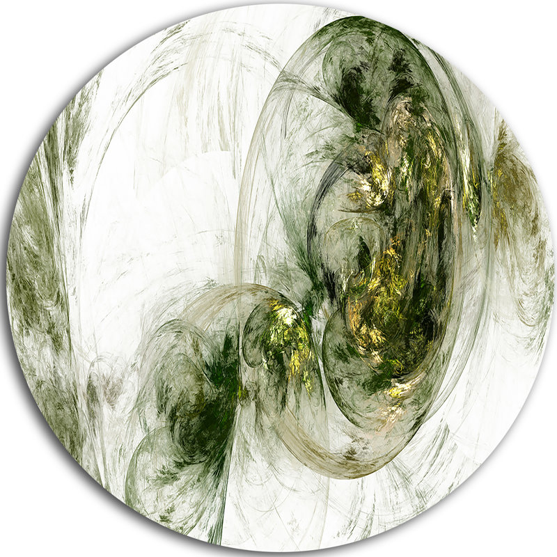 « color fumée green », impression sur métal, H 23 po x l 23 po x P 1 po