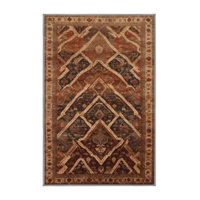Machine Washable Persian Brown Area Rug