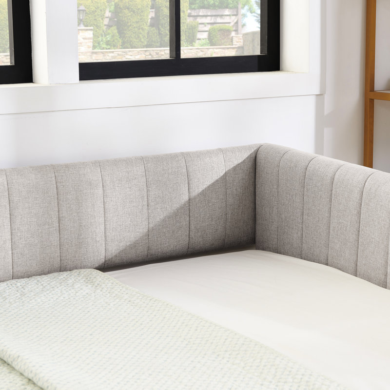 Vertical Stripes, Linen Fabric Sofa Bed