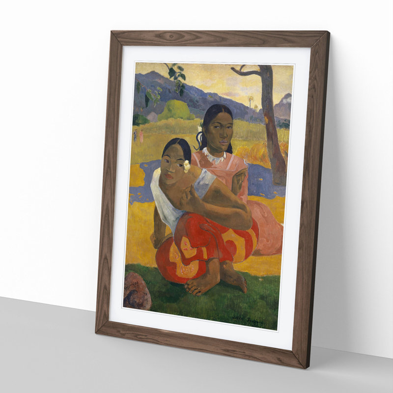 Nafea Faa Ipoipo by Paul Gauguin - Picture Frame Painting, Walnut Framed, 36cm H x 27cm W x 2cm D