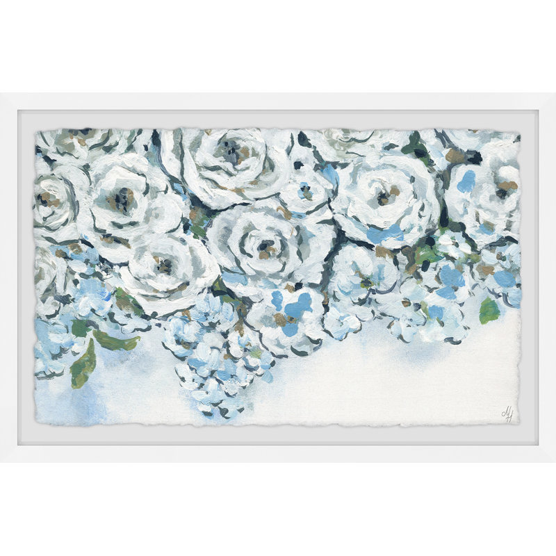 Row of Blooms 1 Piece Single Picture Frame Painting, 61cm H x 41cm W x 4cm D