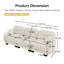 Canapé modulaire 3 places Chenille-129215592