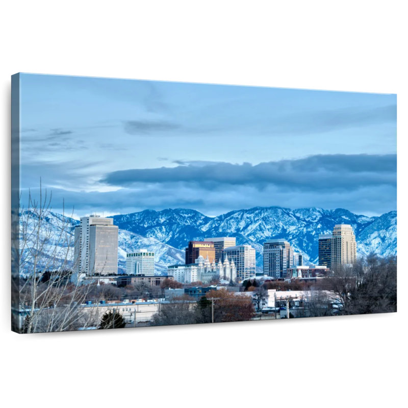Nicci Salt Lake City en hiver, H 34 po x l 51 po