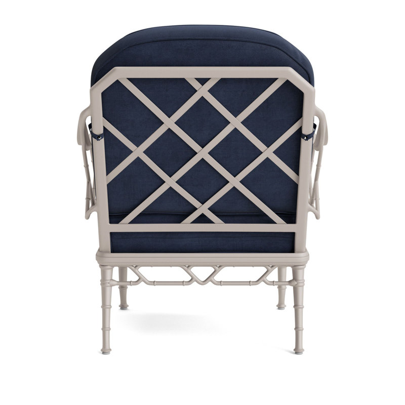 Calcutta Outdoor Lounge Chair, Dove Smooth, Fusion Neptune