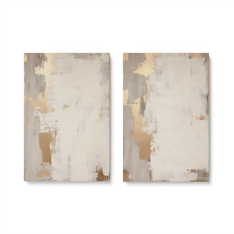 Golden Haze, ensemble de 2 toiles encadrées,, H 18 po x l 24 po x P 1,25 po, Toile tendue