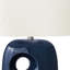 Lampe de table Viak, 26 po, base en céramique bleue, abat-jour en lin-116809351