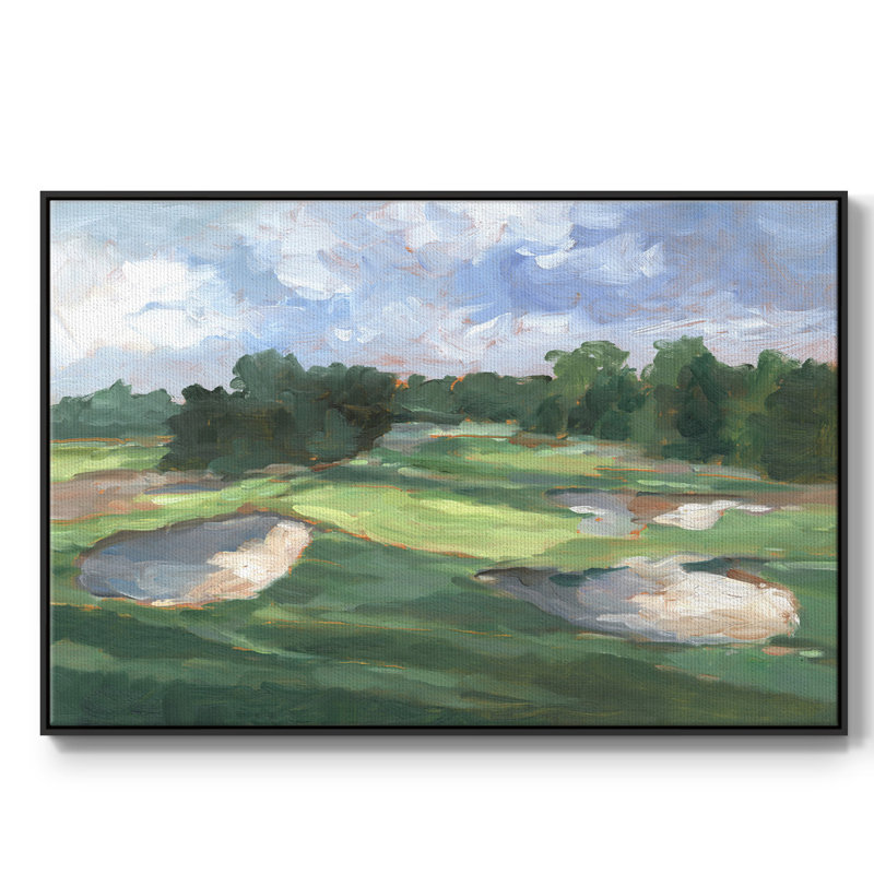 Golf Course Study III, reproduction d'art sur toile, Noir, H 27 po x l 41 po x P 2 po