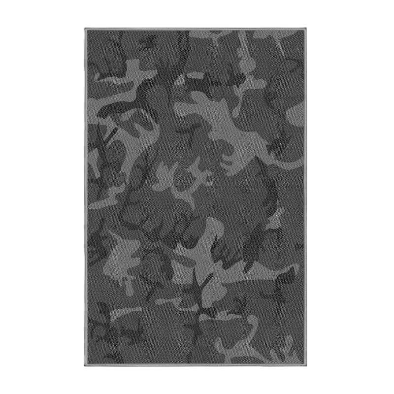 Tapis camouflage noir gris, Rectangle 8 pi x 10 pi
