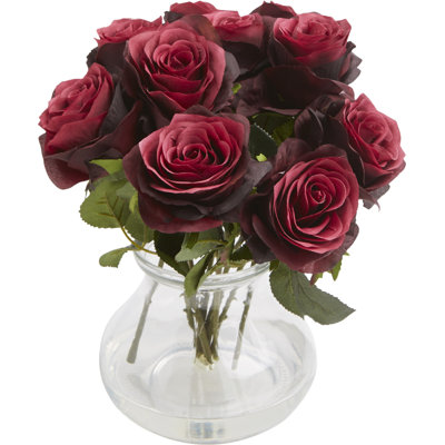 11 " Faux in Glass Vase