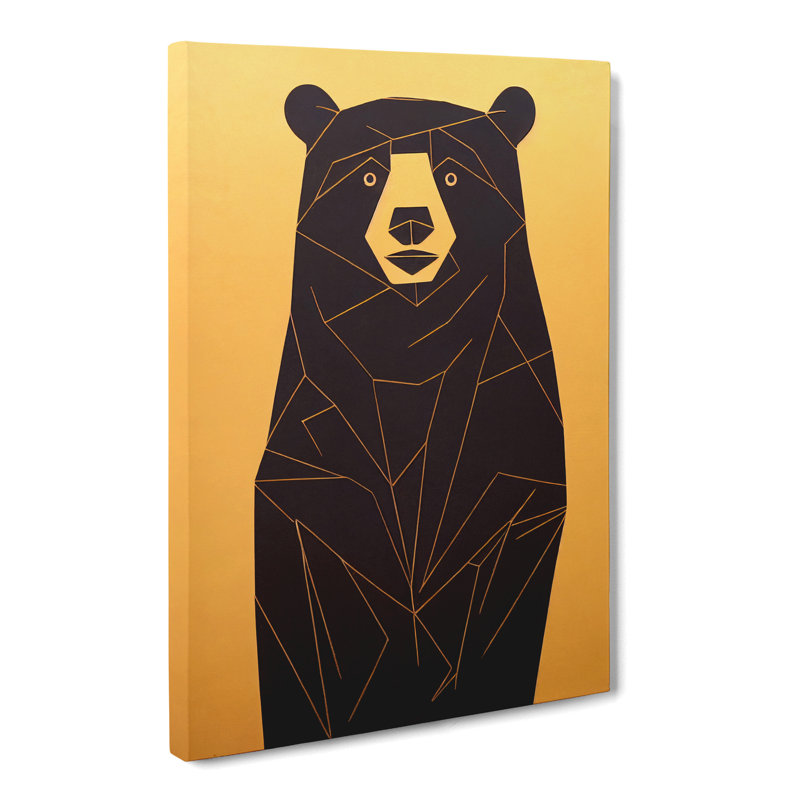 CAN-V0523-210X Bear Gestural - Wrapped Canvas Print, 60cm H x 40cm W