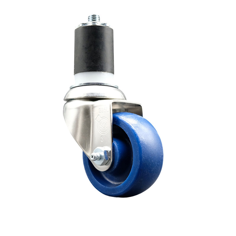 Solid Polyurethane Swivel Expanding Stem Caster