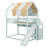 Full Size House Bed With Canopy & Slide, Built-In Bookshelves, Solid Wood Loft Frame For Kids Teens-816236358