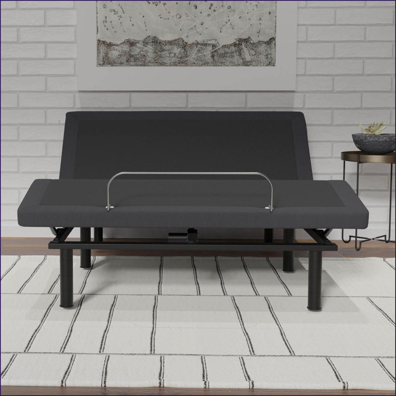 Queen Size Adjustable Bed Base with Voice Command, Glide Tech, LED Lights &amp; Zero Clearance