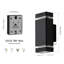 Outdoor Square Wall Light, Black GU10 Exterior Sconce, Waterproof Patio IP44 Lamp 10 Inch/26cm