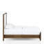 Queen Bed In Walnut With Fabric Upholstered Headboard And Classic Style Modern Design