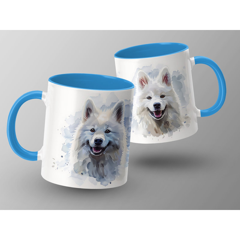 Ceramic Coffee Mug, 4, Light Blue