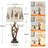 26" Dimmable Antler Table Lamp With 3-Way Bulbs & USB Ports