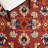 Caleesi Micro-Loop Hand Tufted Wool/Cotton Floral Rug in Rust/Beige/Blue-179423369
