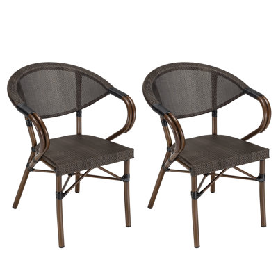 Abanoub Stacking Patio Dining Armchair